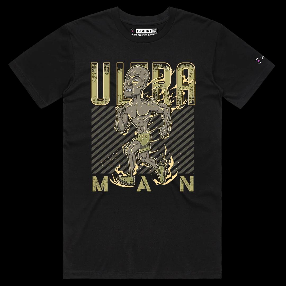 VOICEART Black Male Regular Ultra Man Goggins Sports Graphic T-Shirt Premium Design Marathon Runner Mens and Womens Tee
