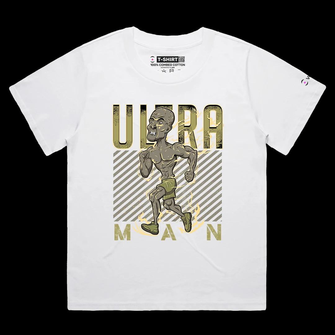 VOICEART White Female Loose Ultra Man Goggins Sports Graphic T-Shirt Premium Design Marathon Runner Mens and Womens Tee