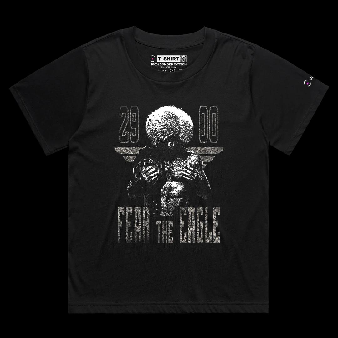VOICEART Black Female Loose Khabib Fear The Eagle Sports Tee MMA Fans Short Sleeve Combed Cotton T-Shirt for Men and Women