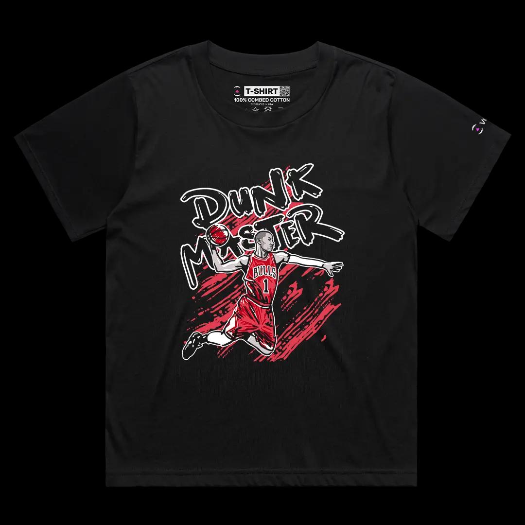 VOICEART Black Female Loose The Dunk Master Derrick Rose Sports shirt Premium Legend of The Game Tee for Basketball Fans