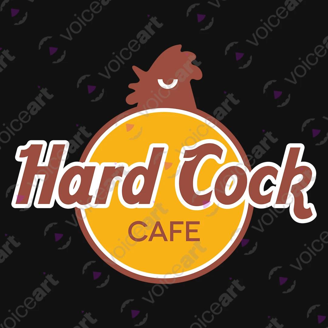 VOICEART Black Watermark Hard Cock Funny Graphic Meme Tee with Wordplay Joke Short Combed Cotton Shirt for Men and Women