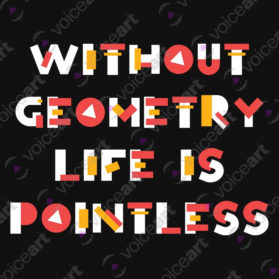 VOICEART Black Watermark Without Geometry Life Is Pointless Funny Tee with a Joke Short Cotton TShirt for Men and Women
