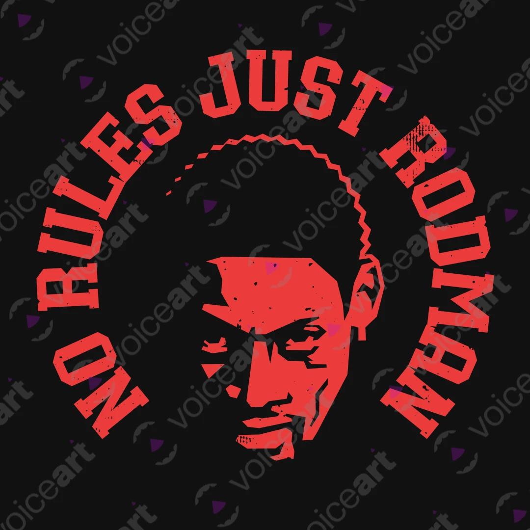 VOICEART Black Watermark Dennis Rodman The Worm Sports Graphic T-Shirt Legend of The Game Tee for Basketball Fans