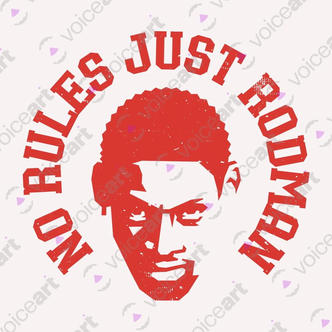 VOICEART White Watermark Dennis Rodman The Worm Sports Graphic T-Shirt Legend of The Game Tee for Basketball Fans