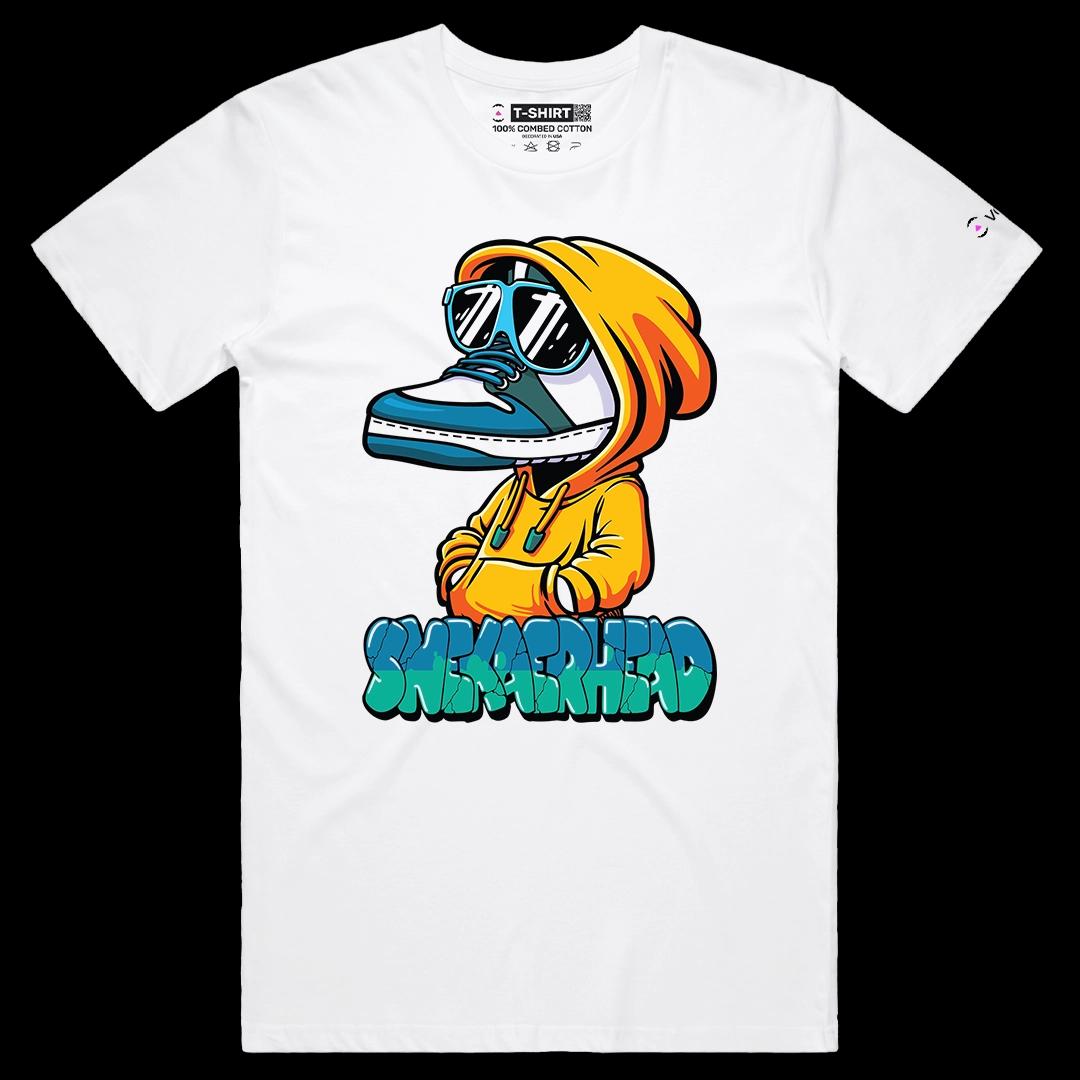 VOICEART White Male Regular Sneakerhead Funny Graphic Lifestyle Tee for Kicks Lovers Short Sleeve T-Shirt for Men and Women