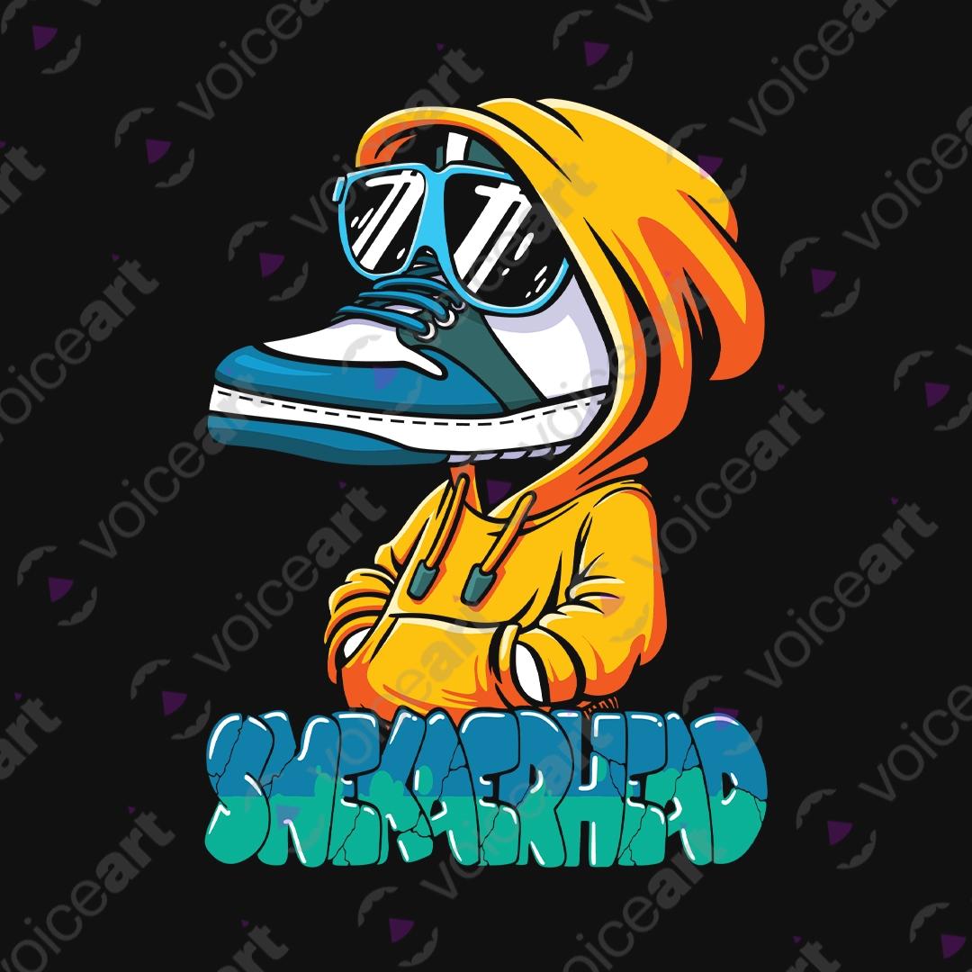 VOICEART Black Watermark Sneakerhead Funny Graphic Lifestyle Tee for Kicks Lovers Short Sleeve T-Shirt for Men and Women
