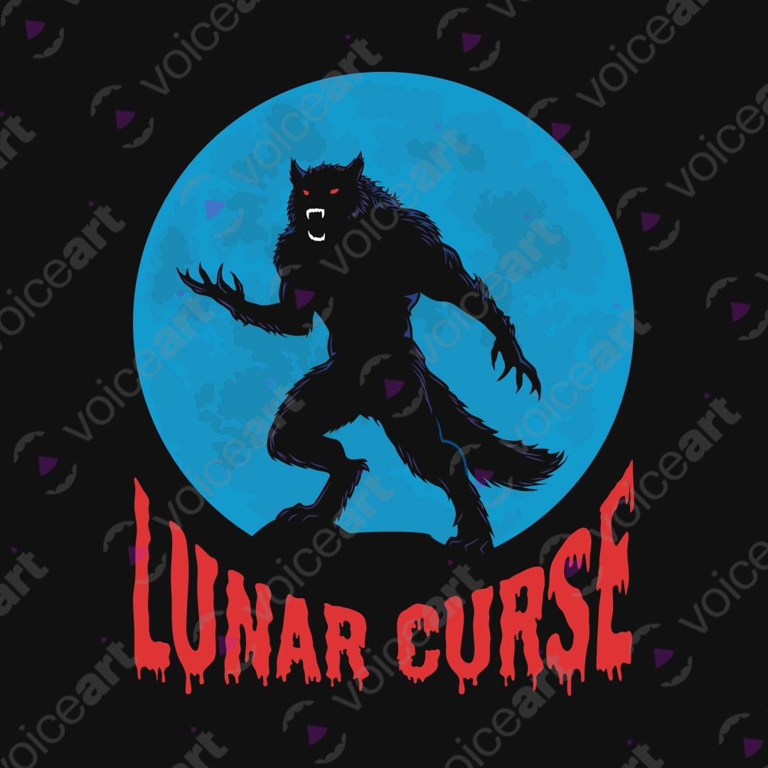 VOICEART Black Watermark Lunar Curse Werewolf Scary Halloween Graphic Tee for Holidays Short T-Shirt for Men and Women