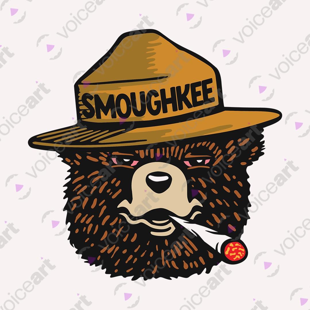 VOICEART White Watermark The Wildfire Smokey Bear Ranger Funny Animals Graphic Tee Short Sleeve TShirt for Men and Women