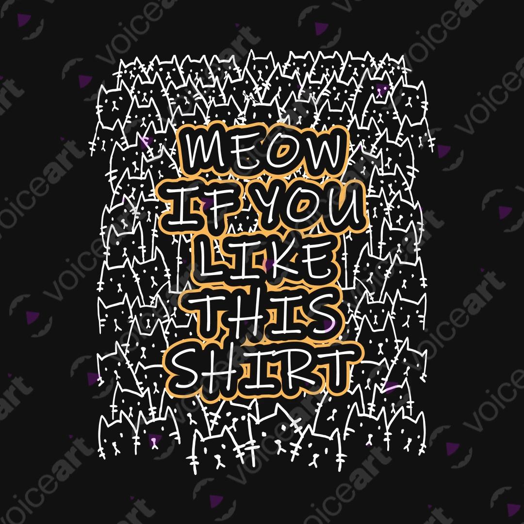 VOICEART Black Watermark Meow If You Like This Shirt Funny Animals Graphic Tee Cat Owners Short TShirt for Men and Women