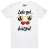 White Male Drunk Bees Buzzing Around a Barrel T-shirt 2 design VOICEART