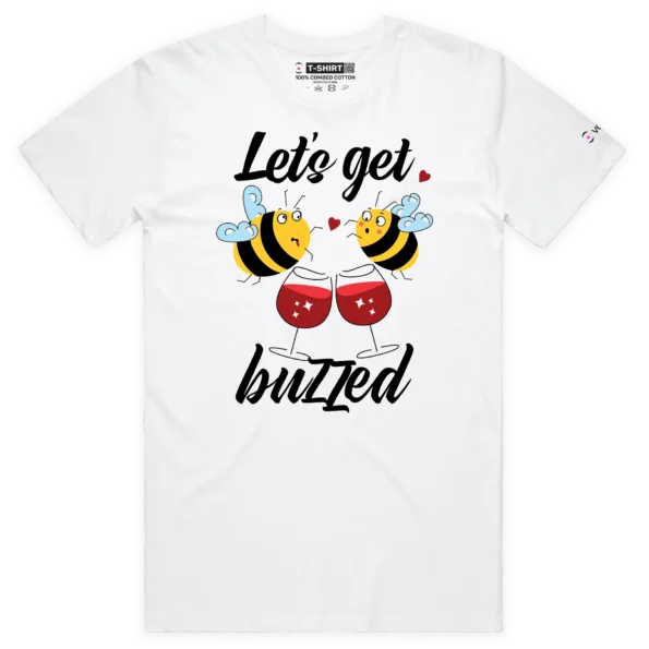 White Male Drunk Bees Buzzing Around a Barrel T-shirt 2 design VOICEART