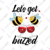 White Watermark Drunk Bees Buzzing Around a Barrel 2 design VOICEART