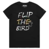 Black Female A Flip the Bird T-Shirt with a Finger design VOICEART