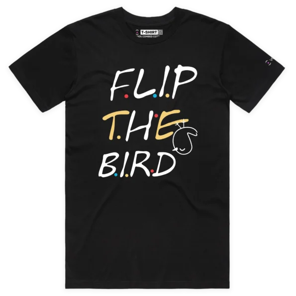 Black Male A Flip the Bird T-Shirt with a Finger design VOICEART