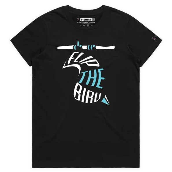 Black Female A Flip the Bird T-Shirt with a Finger 2 design VOICEART