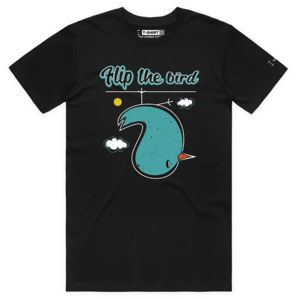 Black Male A Flip the Bird T-Shirt with a Finger 3 design VOICEART