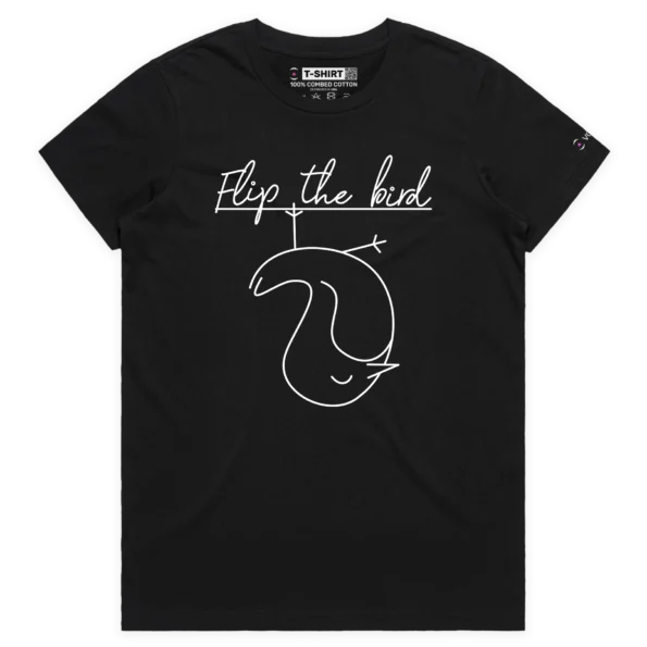 Black Female A Flip the Bird T-Shirt with a Finger 4 design VOICEART