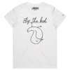 White Female A Flip the Bird T-Shirt with a Finger 4 design VOICEART