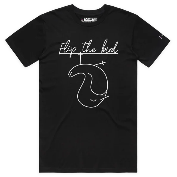 Black Male A Flip the Bird T-Shirt with a Finger 4 design VOICEART