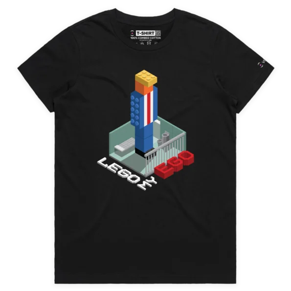 Black Female A Political tshirt with Donald Trump in a Lego Prison design VOICEART