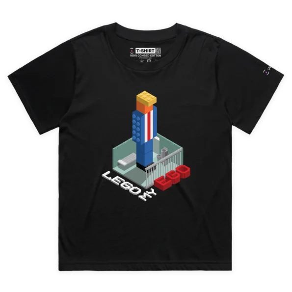 Black Female Loose A Political tshirt with Donald Trump in a Lego Prison design VOICEART