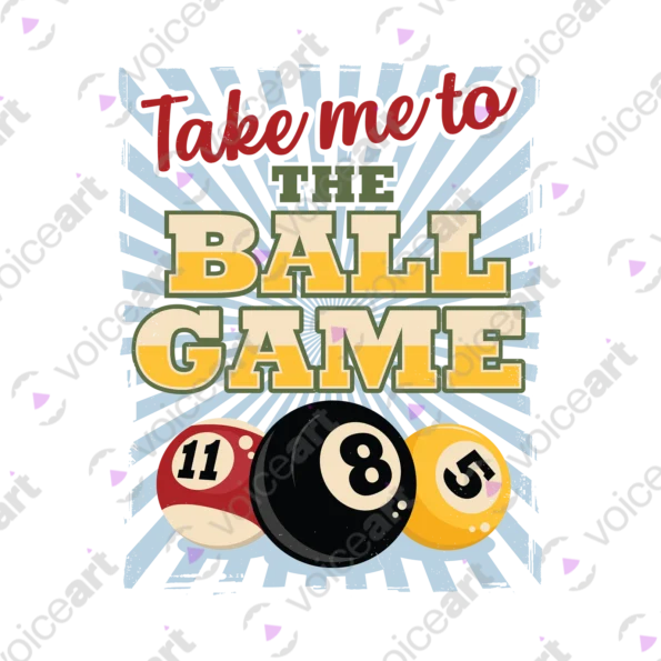 White Watermark Take Me To The Shooting Ball Game design VOICEART