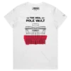 White Female A Pole Vault and the Bank of Poland T-shirt design VOICEART