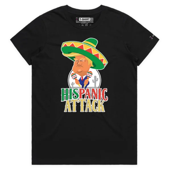 black female loose Premium t-shirt Donald Trump in a sombrero with a Hispanic Attack - VOICEART