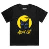 Black Female Loose Inspired Cool Cat With City Skyline T-Shirt design VOICEART