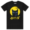 Black Male Inspired Cool Cat With City Skyline T-Shirt design VOICEART