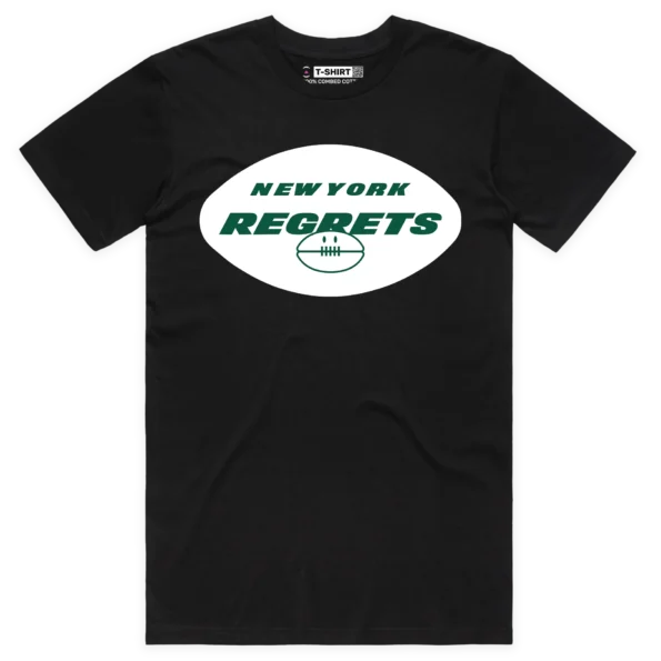 black male new york regrets t-shirt - VOICEART