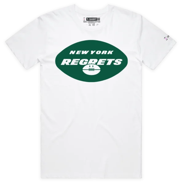 white male new york regrets t-shirt - VOICEART