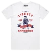 White Male Minuteman T-shirt and the Pursuit of Ammunition Design Premium VOICEART