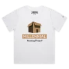 White Female Loose Millennial Housing Project, Cardboard Box T-Shirt design VOICEART