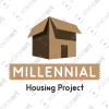 White watermark Millennial Housing Project, Cardboard Box T-Shirt design VOICEART