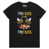 black female t-shirt two bees a flower William Shakespeare theater themed wildlife quote playwright design - VOICEART