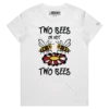 white female t-shirt two bees a flower William Shakespeare theater themed wildlife quote playwright design - VOICEART