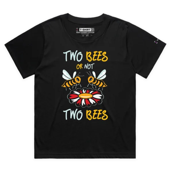 black female loose t-shirt two bees a flower William Shakespeare themed wildlife quote playwright design - VOICEART