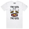 white male t-shirt two bees a flower William Shakespeare themed wildlife quote playwright design - VOICEART