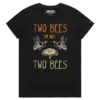 black female t-shirt two bees a flower William Shakespeare themed wildlife playwright design - VOICEART