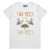 white female t-shirt two bees a flower William Shakespeare themed wildlife playwright design - VOICEART