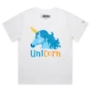 Black Female Loose Unicorn with a Corn Cob Horn T-shirt design VOICEART