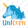 Black watermark Unicorn with a Corn Cob Horn design VOICEART