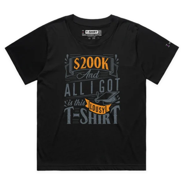 Black Female Loose Student Loan - ‘$200K debt and a lousy T-shirt’ design VOICEART