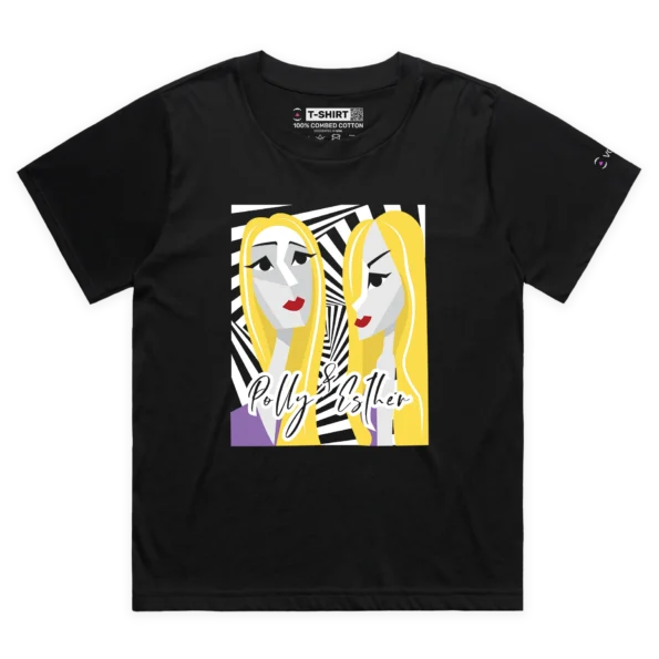 Black Female Loose T-shirt of Polly and Esther shirts business design VOICEART