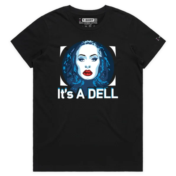 Black Female Open Your Computer and find A Dell T-shirt design VOICEART