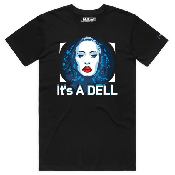 Black Male Open Your Computer and find A Dell T-shirt design VOICEART