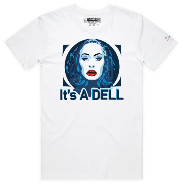 White Male Open Your Computer and find A Dell T-shirt design VOICEART