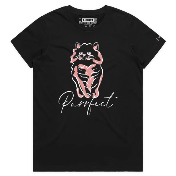 Black Female Your ‘Purrfect’ Cat T-shirt design VOICEART