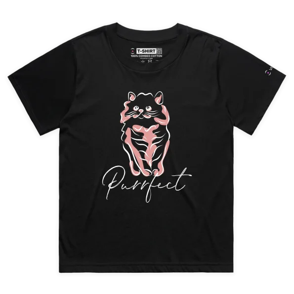 Black Female Loose Your ‘Purrfect’ Cat T-shirt design VOICEART